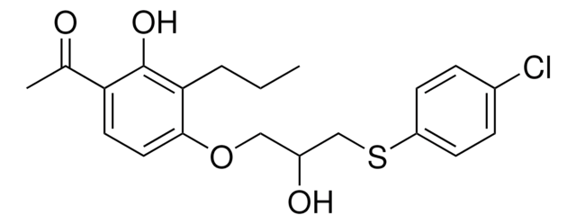 1-(4-[3-[(4-CHLOROPHENYL)SULFANYL]-2-HYDROXYPROPOXY]-2-HYDROXY-3-PROPYLPHENYL)ETHANONE AldrichCPR