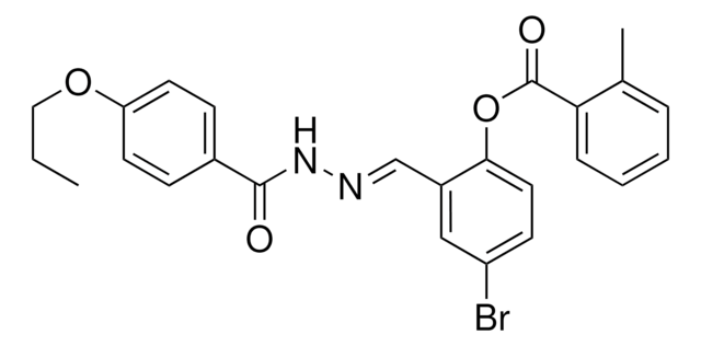 4-BROMO-2-(2-(4-PROPOXYBENZOYL)CARBOHYDRAZONOYL)PHENYL 2-METHYLBENZOATE AldrichCPR