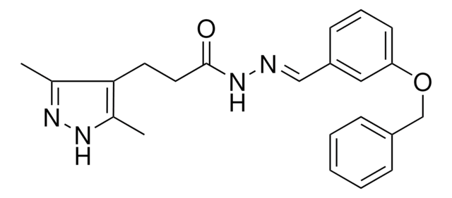 N'-(3-(BENZYLOXY)BENZYLIDENE)-3-(3,5-DIMETHYL-1H-PYRAZOL-4-YL)PROPANOHYDRAZIDE AldrichCPR