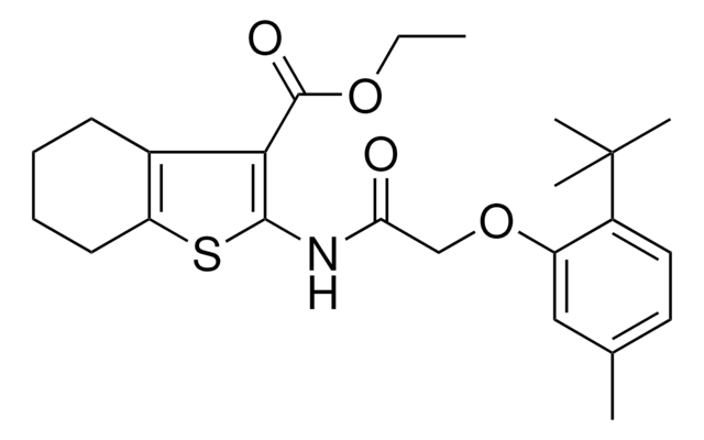 ETHYL 2-{[(2-TERT-BUTYL-5-METHYLPHENOXY)ACETYL]AMINO}-4,5,6,7-TETRAHYDRO-1-BENZOTHIOPHENE-3-CARBOXYLATE AldrichCPR