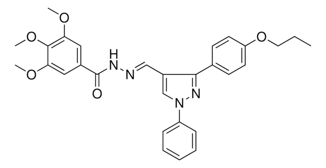 3,4,5-TRIMETHOXY-N'-{(E)-[1-PHENYL-3-(4-PROPOXYPHENYL)-1H-PYRAZOL-4-YL]METHYLIDENE}BENZOHYDRAZIDE AldrichCPR