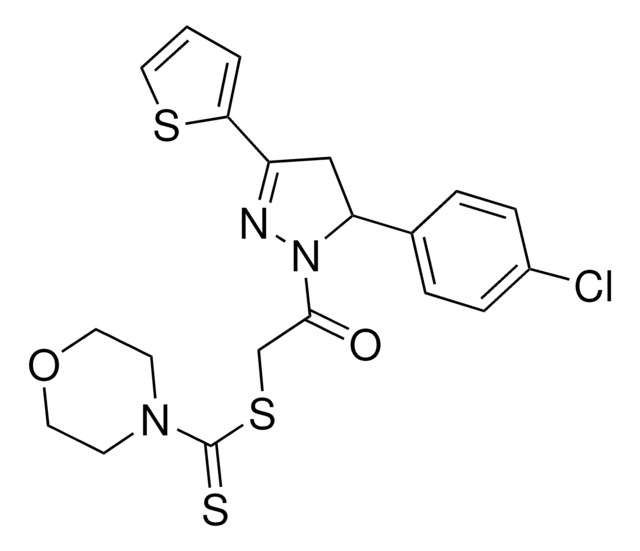 2-[5-(4-CHLOROPHENYL)-3-(2-THIENYL)-4,5-DIHYDRO-1H-PYRAZOL-1-YL]-2-OXOETHYL 4-MORPHOLINECARBODITHIOATE AldrichCPR