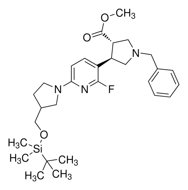 (trans)-Methyl 1-benzyl-4-(6-(3-((tert-butyldimethylsilyloxy)methyl)pyrrolidin-1-yl)-2-fluoropyridin-3-yl)pyrrolidine-3-carboxylate AldrichCPR