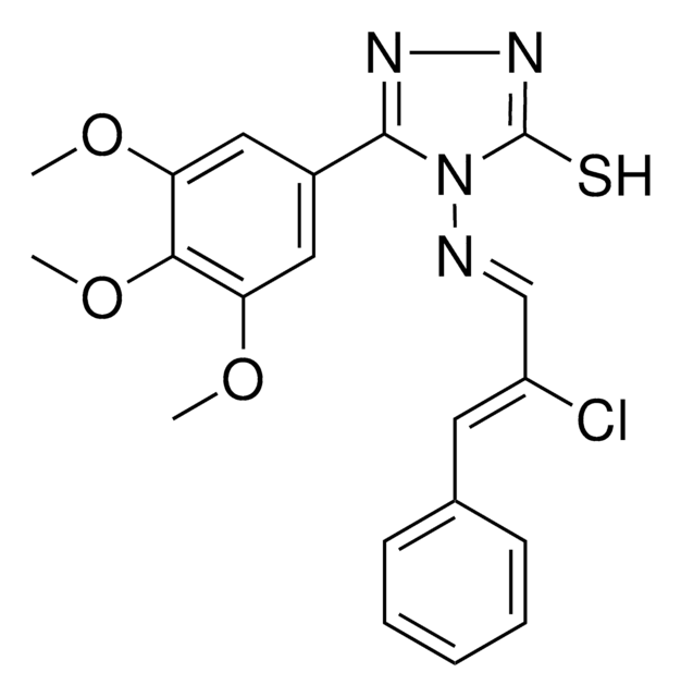 4-{[(E,2Z)-2-CHLORO-3-PHENYL-2-PROPENYLIDENE]AMINO}-5-(3,4,5-TRIMETHOXYPHENYL)-4H-1,2,4-TRIAZOLE-3-THIOL AldrichCPR