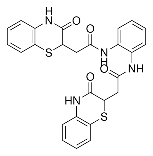 2-(3-OXO-3,4-DIHYDRO-2H-1,4-BENZOTHIAZIN-2-YL)-N-(2-{[(3-OXO-3,4-DIHYDRO-2H-1,4-BENZOTHIAZIN-2-YL)ACETYL]AMINO}PHENYL)ACETAMIDE AldrichCPR