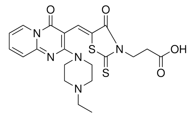 3-((5Z)-5-{[2-(4-ETHYL-1-PIPERAZINYL)-4-OXO-4H-PYRIDO[1,2-A]PYRIMIDIN-3-YL]METHYLENE}-4-OXO-2-THIOXO-1,3-THIAZOLIDIN-3-YL)PROPANOIC ACID AldrichCPR