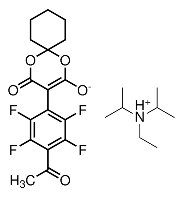 N-Ethyl-N-isopropylpropan-2-aminium 3-(4-Acetyl-2,3,5,6-tetrafluorophenyl)-4-oxo-1,5-dioxaspiro[5.5]-undec-2-en-2-olate