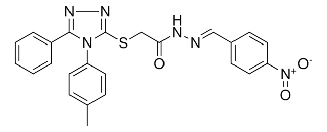 2-{[4-(4-METHYLPHENYL)-5-PHENYL-4H-1,2,4-TRIAZOL-3-YL]SULFANYL}-N'-[(E)-(4-NITROPHENYL)METHYLIDENE]ACETOHYDRAZIDE AldrichCPR