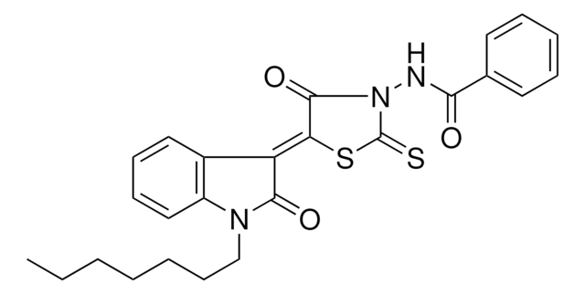 N-[(5Z)-5-(1-HEPTYL-2-OXO-1,2-DIHYDRO-3H-INDOL-3-YLIDENE)-4-OXO-2-THIOXO-1,3-THIAZOLIDIN-3-YL]BENZAMIDE AldrichCPR