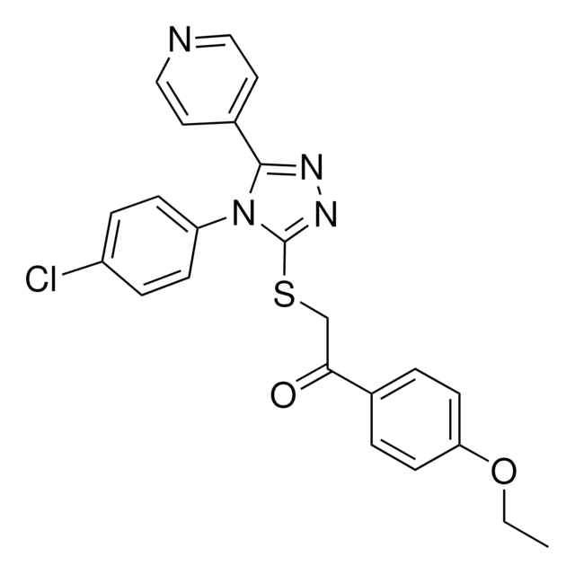 2-{[4-(4-CHLOROPHENYL)-5-(4-PYRIDINYL)-4H-1,2,4-TRIAZOL-3-YL]SULFANYL}-1-(4-ETHOXYPHENYL)ETHANONE AldrichCPR