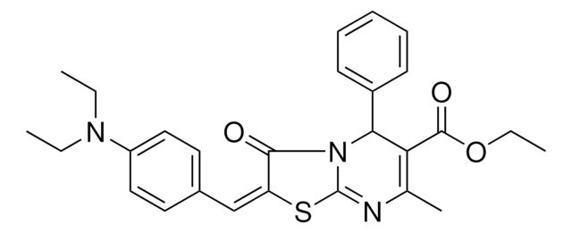 ETHYL (2E)-2-[4-(DIETHYLAMINO)BENZYLIDENE]-7-METHYL-3-OXO-5-PHENYL-2,3-DIHYDRO-5H-[1,3]THIAZOLO[3,2-A]PYRIMIDINE-6-CARBOXYLATE AldrichCPR