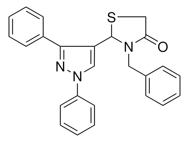 3-BENZYL-2-(1,3-DIPHENYL-1H-PYRAZOL-4-YL)-THIAZOLIDIN-4-ONE AldrichCPR