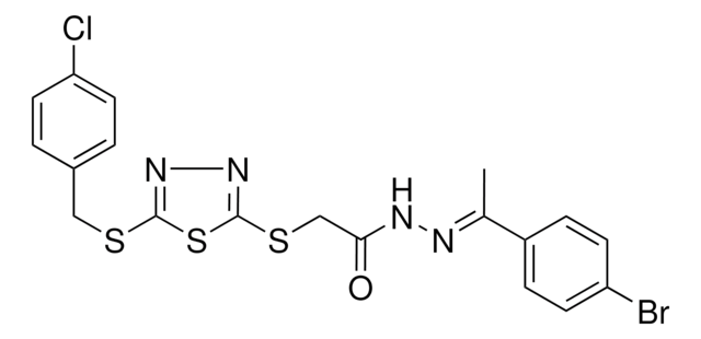 N'-[(E)-1-(4-BROMOPHENYL)ETHYLIDENE]-2-({5-[(4-CHLOROBENZYL)SULFANYL]-1,3,4-THIADIAZOL-2-YL}SULFANYL)ACETOHYDRAZIDE AldrichCPR