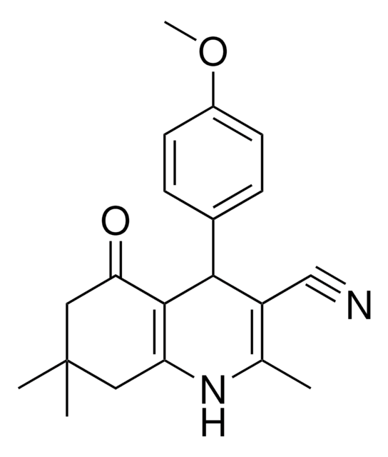 4(4-MEO-PH)-2,7,7-TRIMETHYL-5-OXO-1,4,5,6,7,8-HEXAHYDRO-QUINOLINE-3-CARBONITRILE AldrichCPR