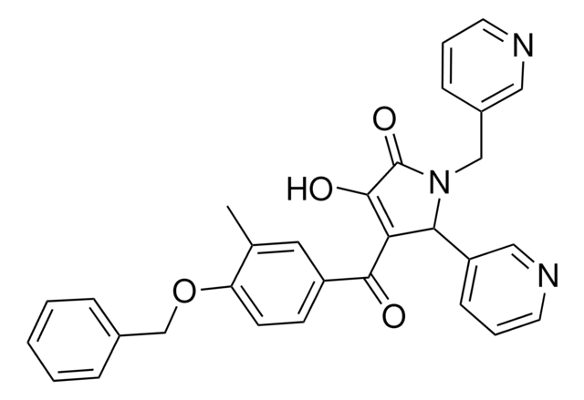 4-[4-(BENZYLOXY)-3-METHYLBENZOYL]-3-HYDROXY-5-(3-PYRIDINYL)-1-(3-PYRIDINYLMETHYL)-1,5-DIHYDRO-2H-PYRROL-2-ONE AldrichCPR