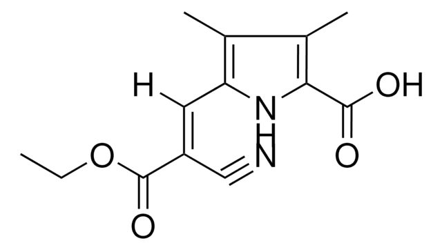 5-(2-CYANO-3-ETHOXY-3-OXO-1-PROPENYL)-3,4-DIMETHYL-1H-PYRROLE-2-CARBOXYLIC ACID AldrichCPR