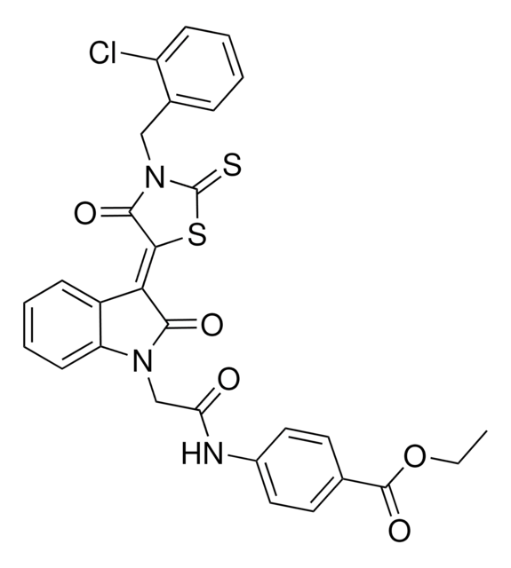 ETHYL 4-[({(3Z)-3-[3-(2-CHLOROBENZYL)-4-OXO-2-THIOXO-1,3-THIAZOLIDIN-5-YLIDENE]-2-OXO-2,3-DIHYDRO-1H-INDOL-1-YL}ACETYL)AMINO]BENZOATE AldrichCPR