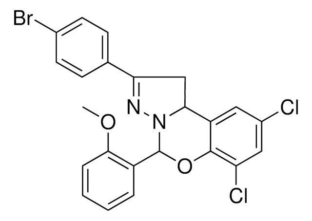 2-(4-BROMOPHENYL)-7,9-DICHLORO-5-(2-METHOXYPHENYL)-1,10B-DIHYDROPYRAZOLO[1,5-C][1,3]BENZOXAZINE AldrichCPR