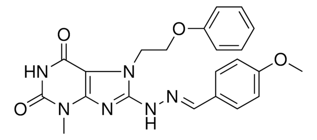 4-METHOXYBENZALDEHYDE [3-METHYL-2,6-DIOXO-7-(2-PHENOXYETHYL)-2,3,6,7-TETRAHYDRO-1H-PURIN-8-YL]HYDRAZONE AldrichCPR