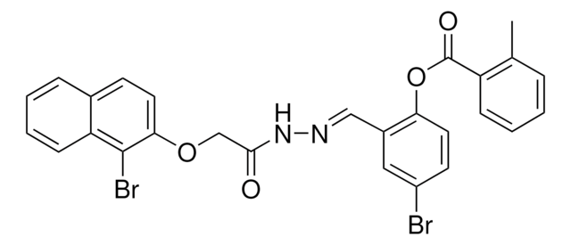 4-BR-2-(2-(((1-BR-2-NAPHTHYL)OXY)ACETYL)CARBOHYDRAZONOYL)PHENYL 2-METHYLBENZOATE AldrichCPR