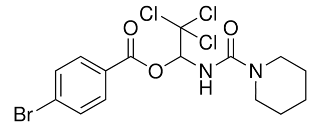 4-BR-BENZOIC ACID 2,2,2-TRICHLORO-1-((PIPERIDINE-1-CARBONYL)-AMINO)-ETHYL ESTER AldrichCPR