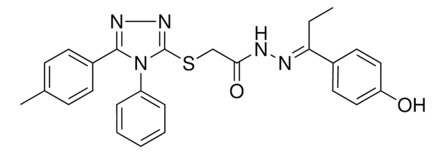 N'-[(E)-1-(4-HYDROXYPHENYL)PROPYLIDENE]-2-{[5-(4-METHYLPHENYL)-4-PHENYL-4H-1,2,4-TRIAZOL-3-YL]SULFANYL}ACETOHYDRAZIDE AldrichCPR