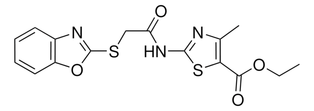 ETHYL 2-[[(1,3-BENZOXAZOL-2-YLSULFANYL)ACETYL]AMINO]-4-METHYL-1,3-THIAZOLE-5-CARBOXYLATE AldrichCPR