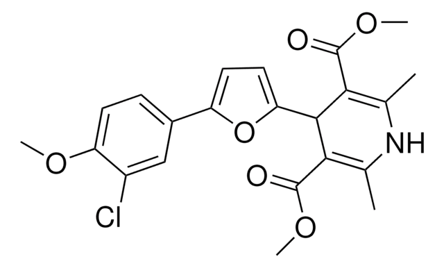 DIMETHYL 4-(5-(3-CHLORO-4-METHOXYPHENYL)-2-FURYL)-2,6-DIMETHYL-1,4-DIHYDRO-3,5-PYRIDINEDICARBOXYLATE AldrichCPR