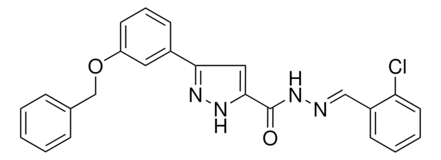 3-(3-(BENZYLOXY)PHENYL)-N'-(2-CHLOROBENZYLIDENE)-1H-PYRAZOLE-5-CARBOHYDRAZIDE AldrichCPR