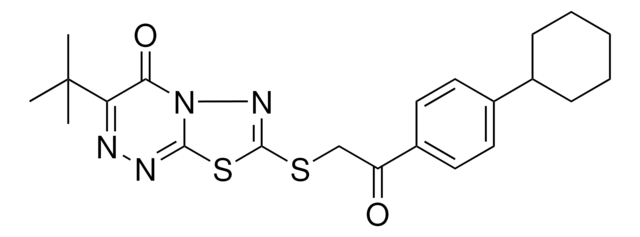 3-TERT-BUTYL-7-{[2-(4-CYCLOHEXYLPHENYL)-2-OXOETHYL]SULFANYL}-4H-[1,3,4]THIADIAZOLO[2,3-C][1,2,4]TRIAZIN-4-ONE AldrichCPR