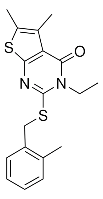 3-ETHYL-5,6-DIMETHYL-2-((2-METHYLBENZYL)THIO)THIENO(2,3-D)PYRIMIDIN-4(3H)-ONE AldrichCPR