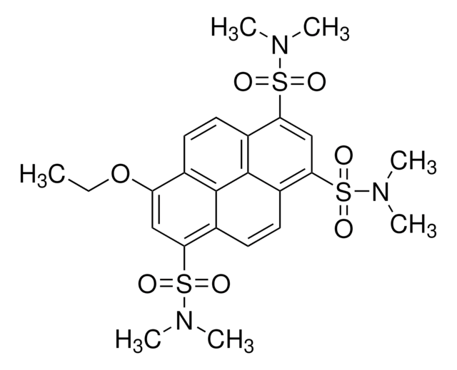 8-Ethoxy-N,N,N&#8242;,N&#8242;,N&#8243;,N&#8243;-hexamethylpyrene-1,3,6-trisulfonamide suitable for fluorescence, ~85% (TLC)