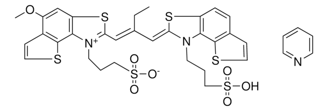 3-(5-METHOXY-2-{(1E)-2-[(Z)-(1-(3-SULFOPROPYL)THIENO[2,3-E][1,3]BENZOTHIAZOL-2(1H)-YLIDENE)METHYL]-1-BUTENYL}THIENO[2,3-E][1,3]BENZOTHIAZOL-1-IUM-1-YL)-1-PROPANESULFONATE COMPOUND WITH PYRIDINE AldrichCPR