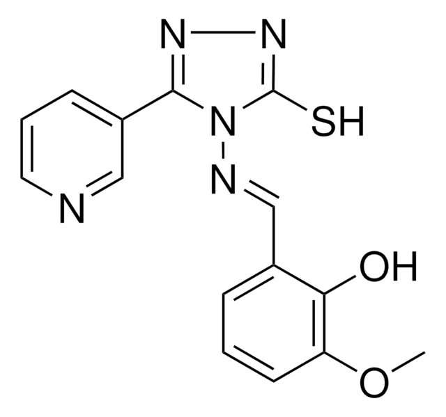 2-MEO-6-(((3-(3-PYRIDINYL)-5-SULFANYL-4H-1,2,4-TRIAZOL-4-YL)IMINO)METHYL)PHENOL AldrichCPR