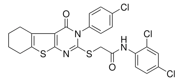 2-{[3-(4-CHLOROPHENYL)-4-OXO-3,4,5,6,7,8-HEXAHYDRO[1]BENZOTHIENO[2,3-D]PYRIMIDIN-2-YL]SULFANYL}-N-(2,4-DICHLOROPHENYL)ACETAMIDE AldrichCPR