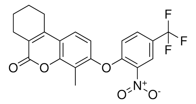 4-ME-3-(2-NITRO-4-TRIFLUOROMETHYL-PHENOXY)-7,8,9,10-4H-BENZO(C)CHROMEN-6-ONE AldrichCPR