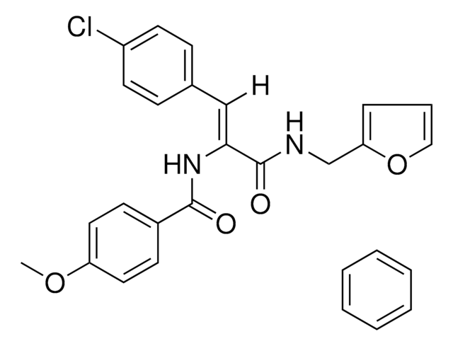 N-((Z)-2-(4-CHLOROPHENYL)-1-{[(2-FURYLMETHYL)AMINO]CARBONYL}ETHENYL)-4-METHOXYBENZAMIDE COMPOUND WITH BENZENE AldrichCPR