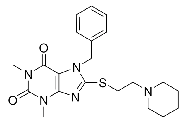 7-BENZYL-1,3-DIMETHYL-8-{[2-(1-PIPERIDINYL)ETHYL]SULFANYL}-3,7-DIHYDRO-1H-PURINE-2,6-DIONE AldrichCPR