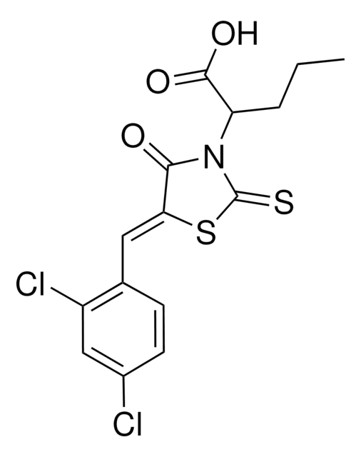 2-[(5Z)-5-(2,4-DICHLOROBENZYLIDENE)-4-OXO-2-THIOXO-1,3-THIAZOLIDIN-3-YL]PENTANOIC ACID AldrichCPR