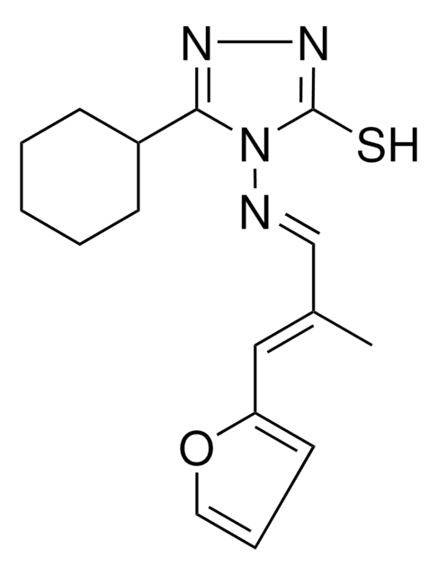 5-CYCLOHEXYL-4-{[(E,2E)-3-(2-FURYL)-2-METHYL-2-PROPENYLIDENE]AMINO}-4H-1,2,4-TRIAZOL-3-YL HYDROSULFIDE AldrichCPR