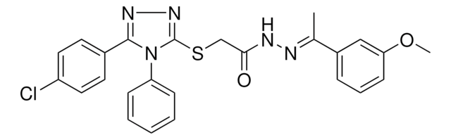 2-{[5-(4-CHLOROPHENYL)-4-PHENYL-4H-1,2,4-TRIAZOL-3-YL]SULFANYL}-N'-[(E)-1-(3-METHOXYPHENYL)ETHYLIDENE]ACETOHYDRAZIDE AldrichCPR