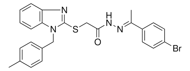 N'-[(E)-1-(4-BROMOPHENYL)ETHYLIDENE]-2-{[1-(4-METHYLBENZYL)-1H-BENZIMIDAZOL-2-YL]SULFANYL}ACETOHYDRAZIDE AldrichCPR