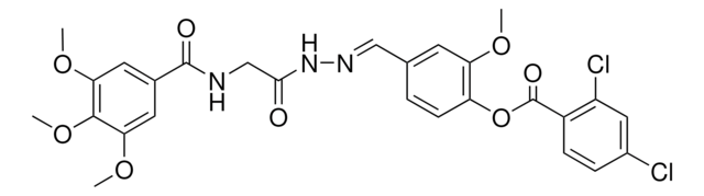 2-METHOXY-4-[(E)-({[(3,4,5-TRIMETHOXYBENZOYL)AMINO]ACETYL}HYDRAZONO)METHYL]PHENYL 2,4-DICHLOROBENZOATE AldrichCPR