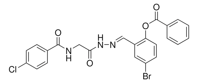 4-BROMO-2-(2-(((4-CHLOROBENZOYL)AMINO)ACETYL)CARBOHYDRAZONOYL)PHENYL BENZOATE AldrichCPR