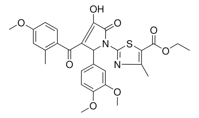 ETHYL 2-[2-(3,4-DIMETHOXYPHENYL)-4-HYDROXY-3-(4-METHOXY-2-METHYLBENZOYL)-5-OXO-2,5-DIHYDRO-1H-PYRROL-1-YL]-4-METHYL-1,3-THIAZOLE-5-CARBOXYLATE AldrichCPR