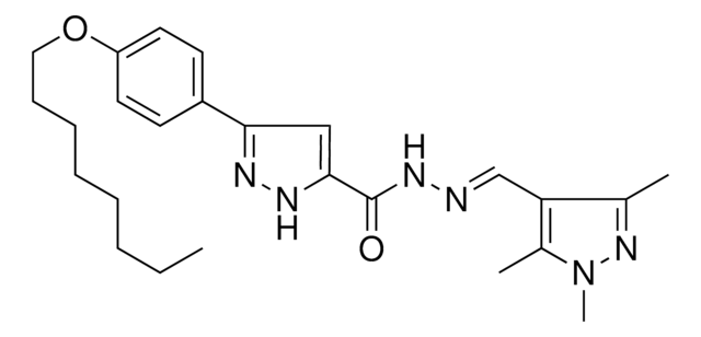 3-[4-(OCTYLOXY)PHENYL]-N'-[(E)-(1,3,5-TRIMETHYL-1H-PYRAZOL-4-YL)METHYLIDENE]-1H-PYRAZOLE-5-CARBOHYDRAZIDE AldrichCPR