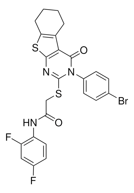 2-{[3-(4-BROMOPHENYL)-4-OXO-3,4,5,6,7,8-HEXAHYDRO[1]BENZOTHIENO[2,3-D]PYRIMIDIN-2-YL]SULFANYL}-N-(2,4-DIFLUOROPHENYL)ACETAMIDE AldrichCPR