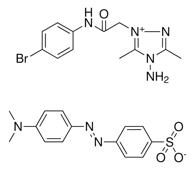 4-AMINO-1-[2-(4-BROMOANILINO)-2-OXOETHYL]-3,5-DIMETHYL-4H-1,2,4-TRIAZOL-1-IUM 4-{(E)-[4-(DIMETHYLAMINO)PHENYL]DIAZENYL}BENZENESULFONATE AldrichCPR