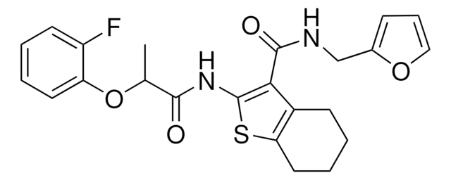 2-{[2-(2-FLUOROPHENOXY)PROPANOYL]AMINO}-N-(2-FURYLMETHYL)-4,5,6,7-TETRAHYDRO-1-BENZOTHIOPHENE-3-CARBOXAMIDE AldrichCPR