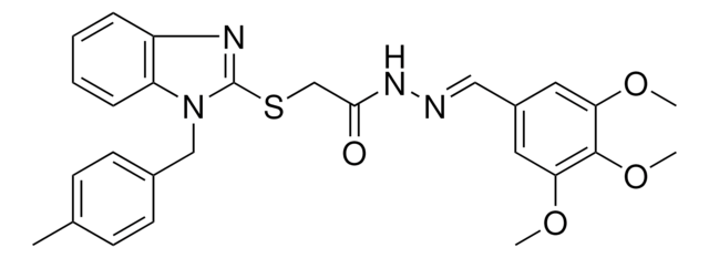 2-{[1-(4-METHYLBENZYL)-1H-BENZIMIDAZOL-2-YL]SULFANYL}-N'-[(E)-(3,4,5-TRIMETHOXYPHENYL)METHYLIDENE]ACETOHYDRAZIDE AldrichCPR